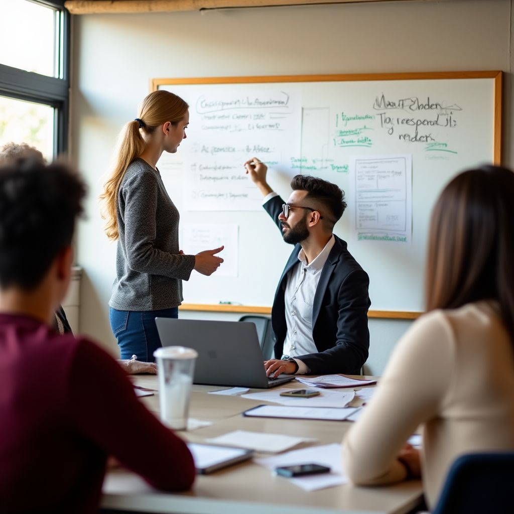 Team developing financial curriculum
