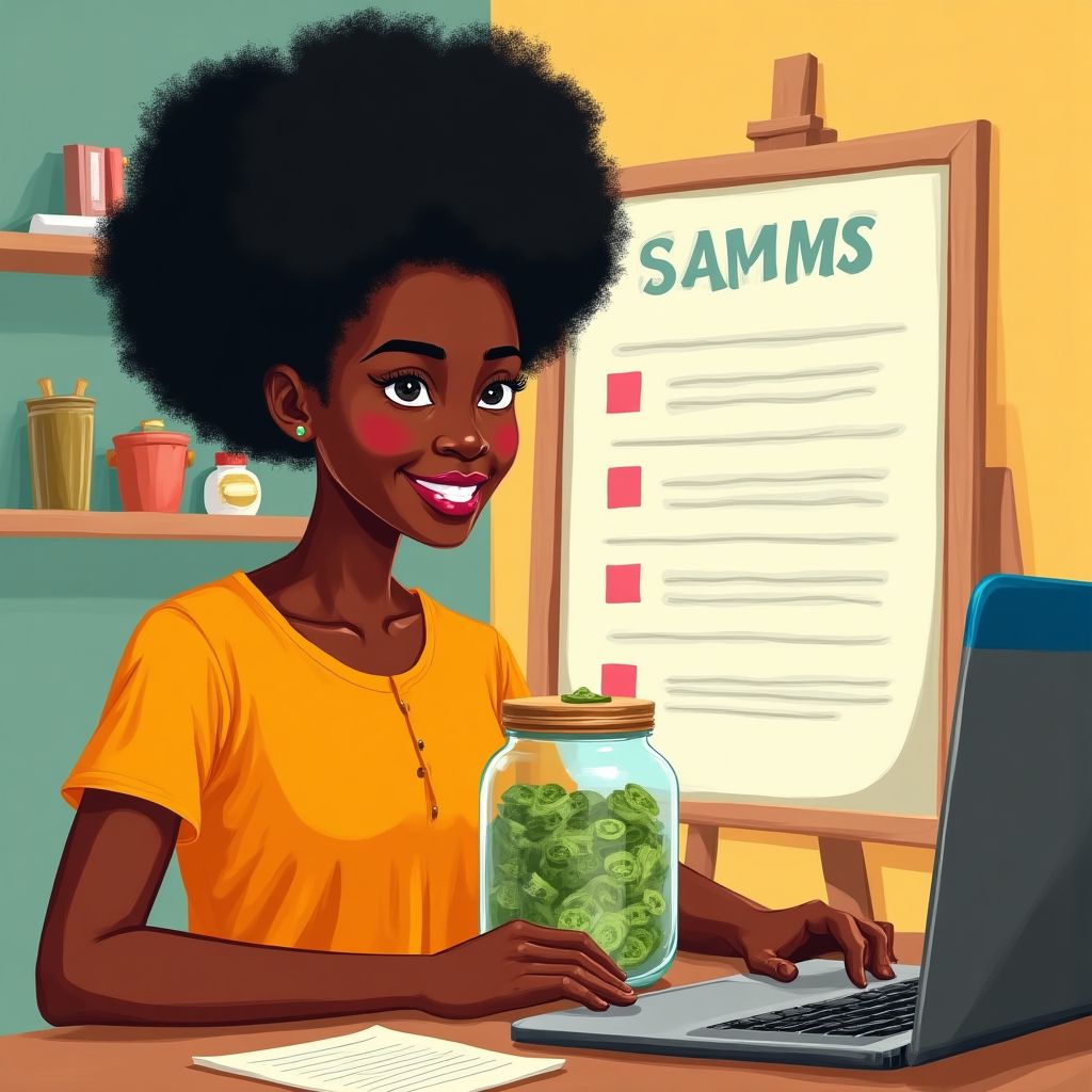 Youth creating savings goals