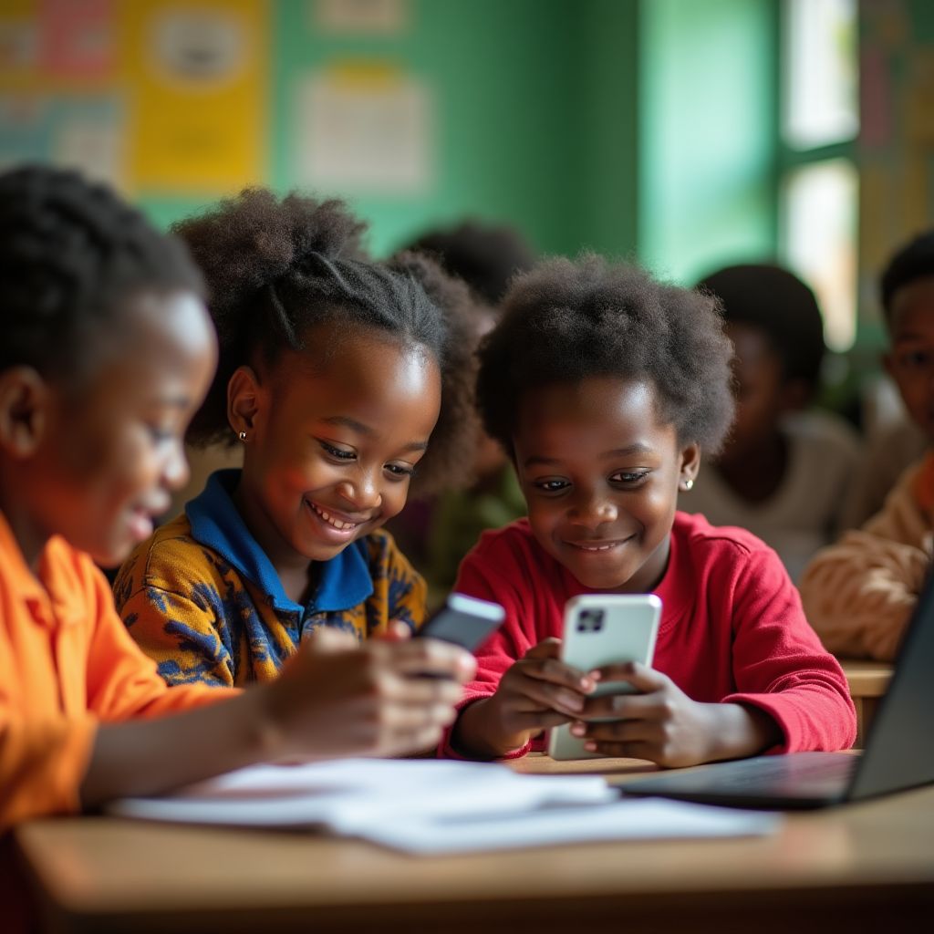 Young people learning about finance